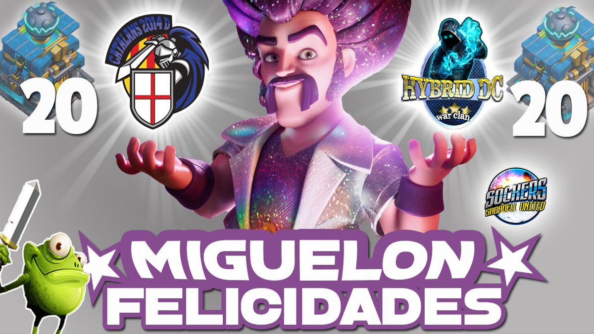 FELICIDADES MIGUELON!!!🎉
<a href="/Miguelonsapo/">Miguelon</a>
Gran EVENTO hoy a las 21:00H SPAIN

👉youtube.com/channel/UCfgXf…

ESPECIAL TH12.  20 🆚 20
@Hybrid_DC 🆚 <a href="/Catalans2014D/">Catalans 2014 D</a> 

➡️ MVP de Hybrid DC 🎁 15€ google play
➡️ MVP de Catalans 2014 D 🎁15€ Google Play
➡️ SORTEO 🎁 15€ entre el público.