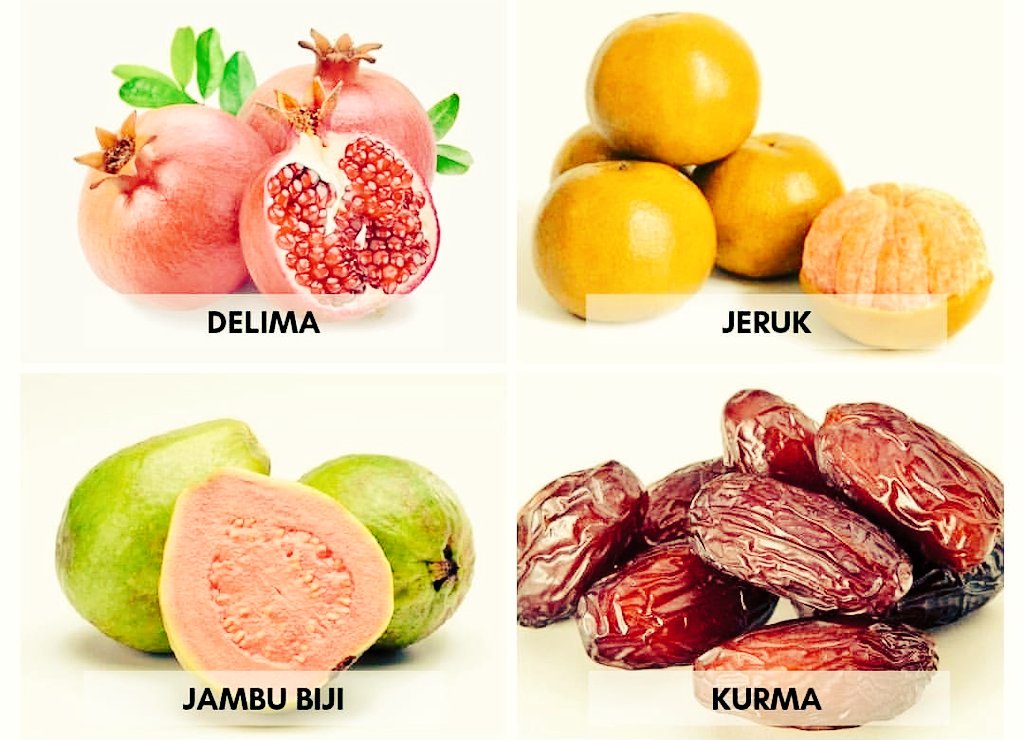 Arab buah delima dalam bahasa NAMA BUAH