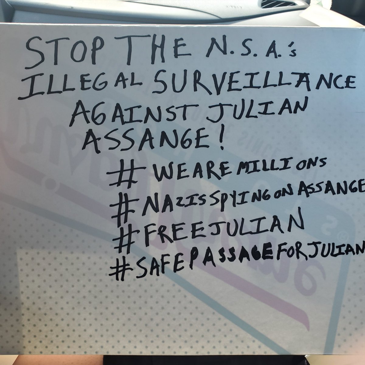 SJLGuardians's tweet photo. The truth is the #NSA has 25% of their organization devoted to stalking and spying on Julian. What a waste of money.
#freejulian
#freeassange
#wikileaks
#wearemillions 
#standwithJA
#NazisSpyingonAssange
#SafePassageforAssange https://t.co/sv8CRSiwcg