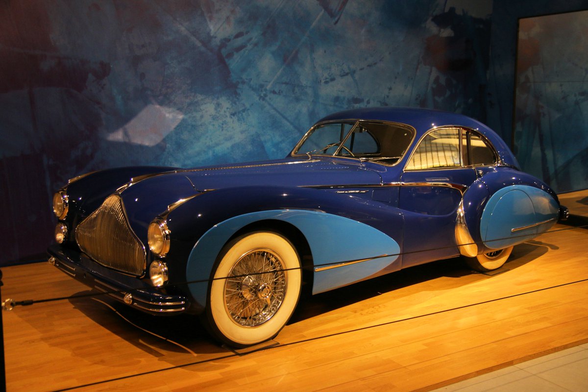 My favourite car in the @louwmanmuseum in Den Hague. 1948 Talbot Lago, body by Saoutchik. Great to get to see it again last week.