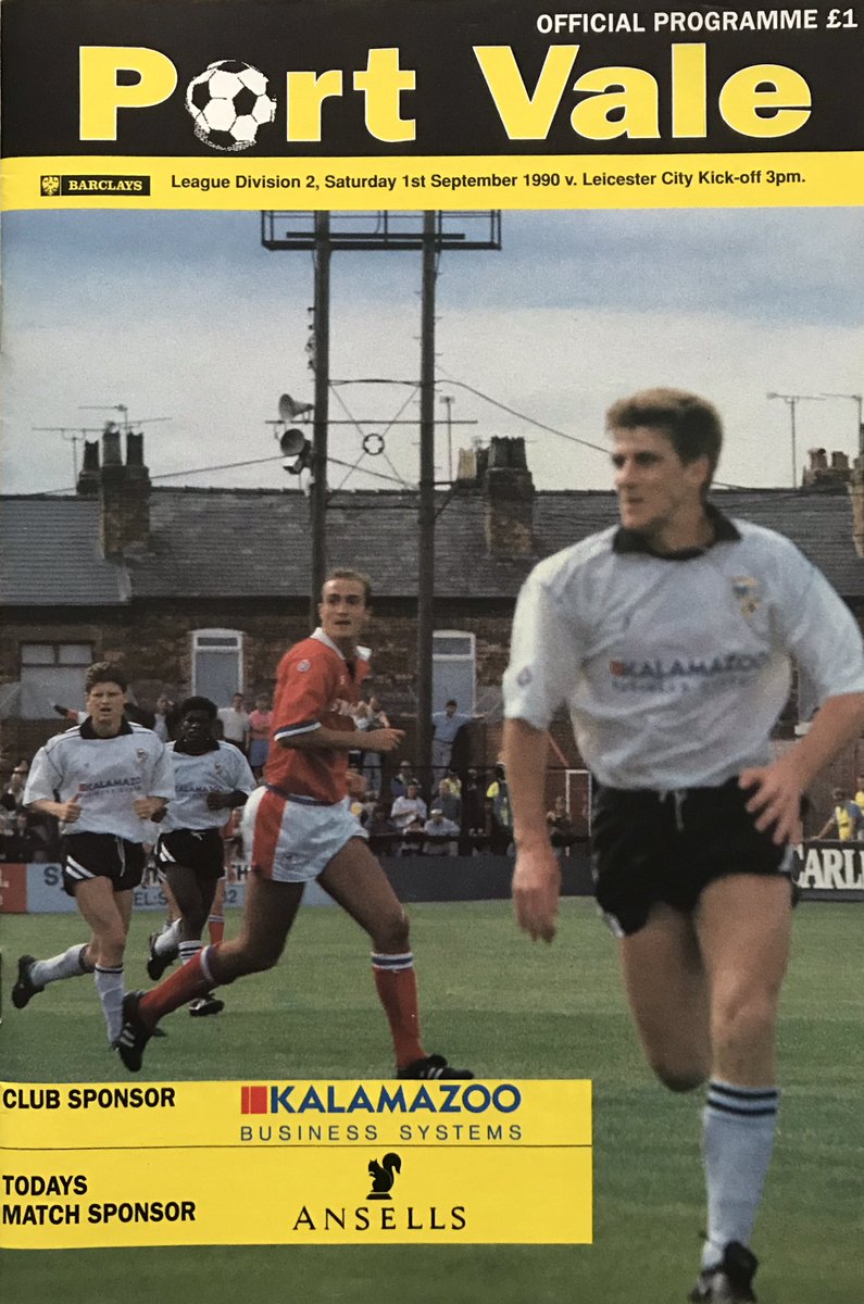 pvfcprogs's tweet photo. #OnThisDay 1/9/90
⚽️ VALE 2-0 LEICESTER CITY
Goals, pictured, from Robbie Earle &amp; Darren Beckford earned Vale their first 3pts of the season v Leicester City in front of 8,837 at Vale Park in old Div2 #portvale #pvfc https://t.co/l29Nsn7AuB
