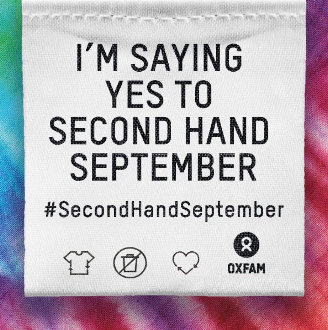 awaken_english's tweet photo. @Oxfam are pushing against the rising tide of fast fashion with #SecondHandSeptember to reduce our addiction to buying things we don’t need #Stuffocation https://t.co/zXsyough2M