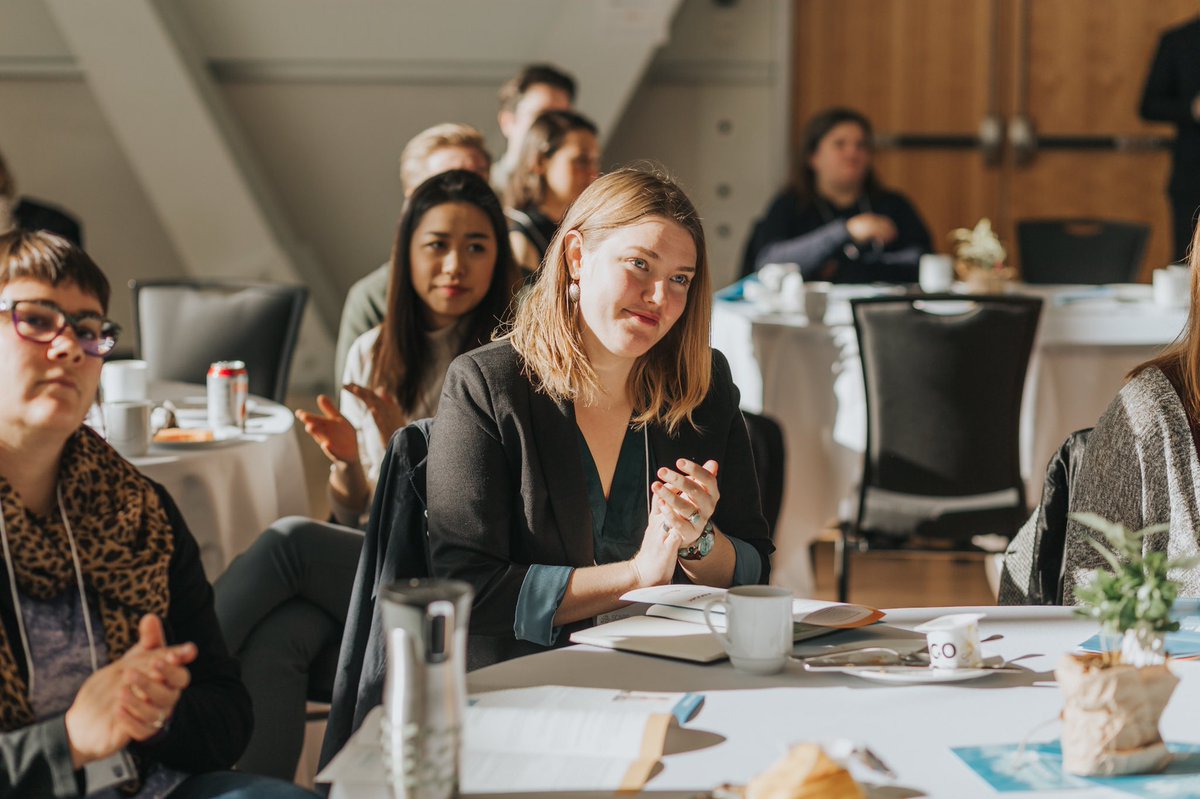 scarp_symposium's tweet photo. Planning students enjoying the 2019 SCARP Symposium. Look at all those smiling faces! https://t.co/QTIxcRhveH