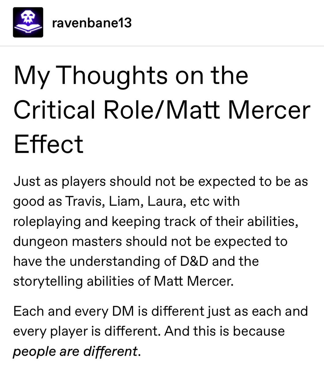 Ravenbane13's tweet photo. #dnd5e #dnd #dungeonsanddragons #dungeonmaster #dndplayer #CriticalRole #mattmercer #mercereffect https://t.co/1iIoAOfFcX