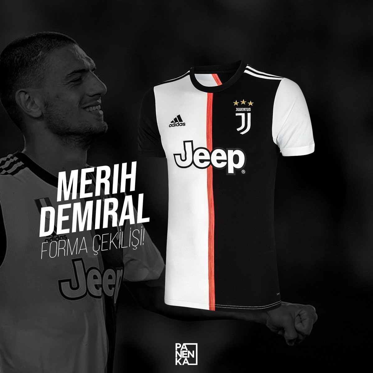 8 Eylül'e kadar bu tweeti RT yapıp, hesabımızı takip eden 1 kişiye Milli Futbolcumuz Merih Demiral'ın Juventus forması hediye!  ⚪⚫
2️⃣8️⃣ #PanenkaSport 😉