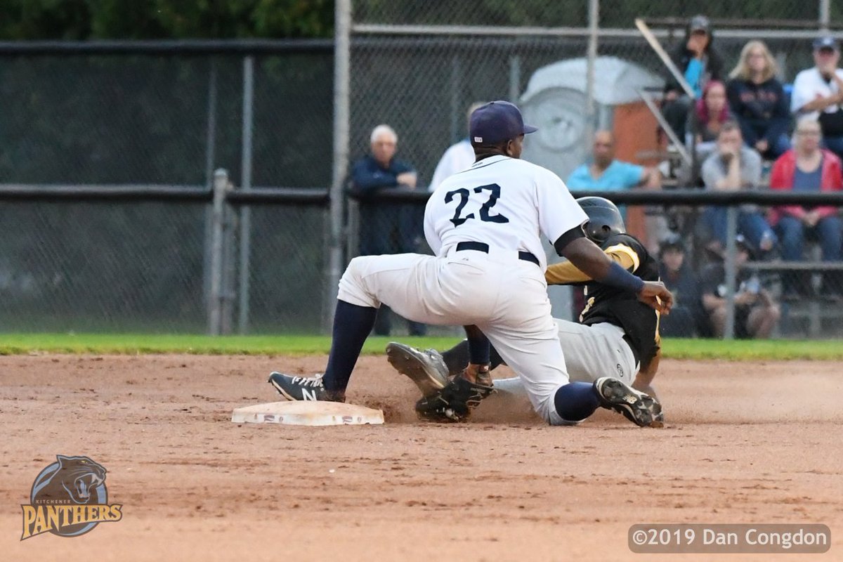 dancongdon's tweet photo. ⚾️ There were a couple of close calls at second base during the Panthers / Baycats game last night. #Panthers101 #Safe #Out https://t.co/39nlhSPEe1