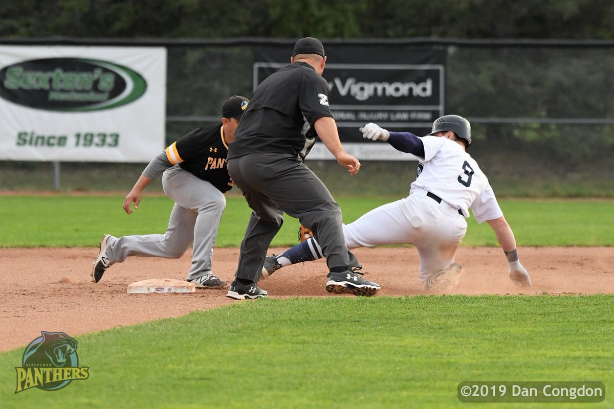 dancongdon's tweet photo. ⚾️ There were a couple of close calls at second base during the Panthers / Baycats game last night. #Panthers101 #Safe #Out https://t.co/39nlhSPEe1