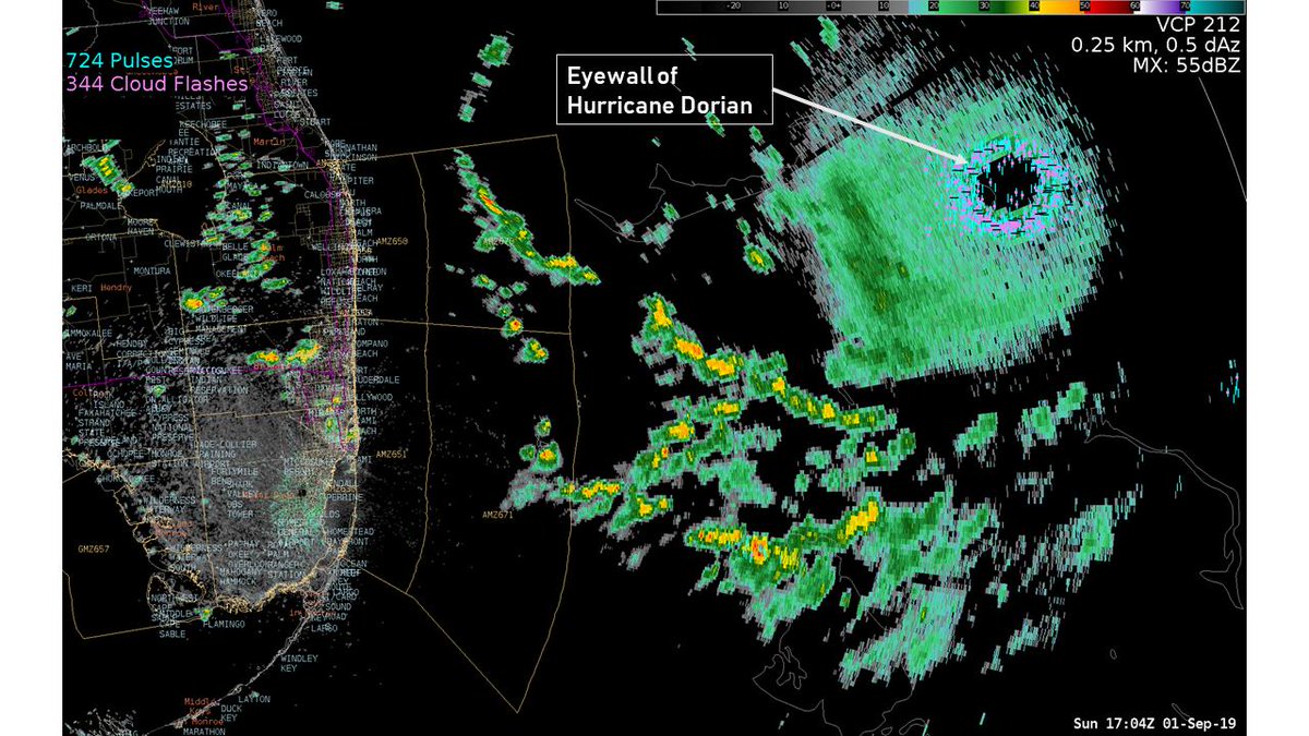 Our NEXRAD Doppler Radar is depicting features associated with