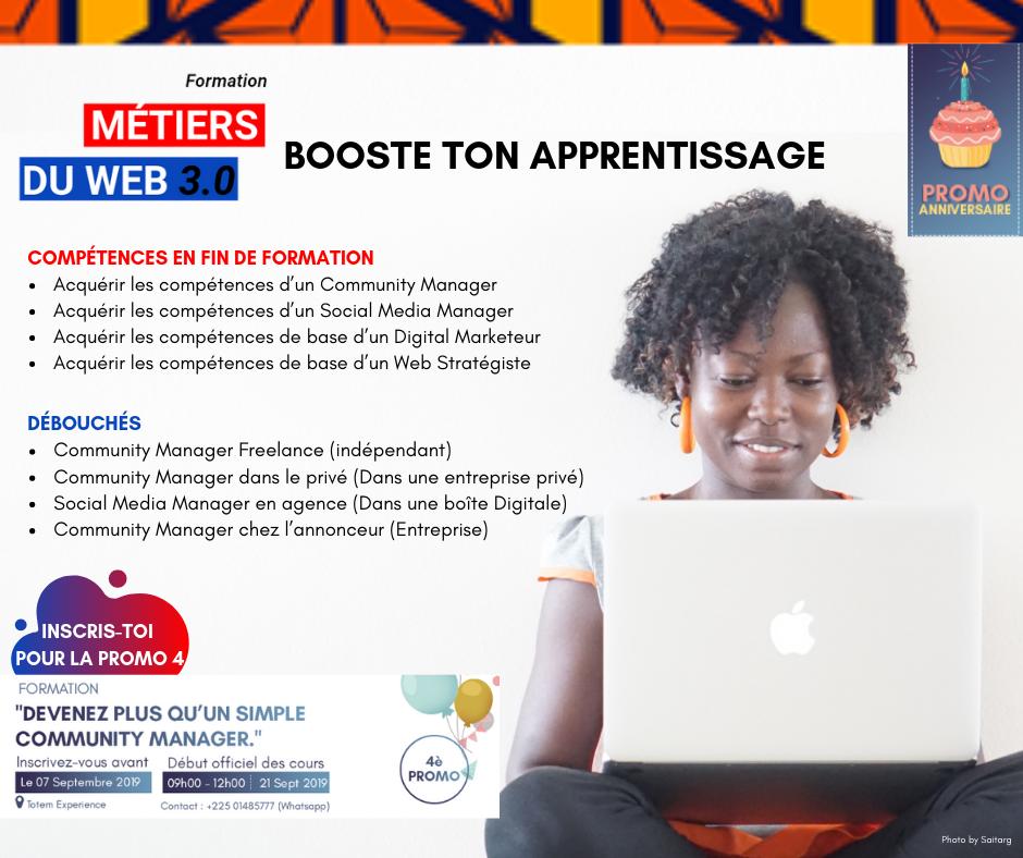 🎓Nous approchons vers la #deadline des inscriptions, Vous avez jusqu'au  7 septembre 2019 pour rejoindre la prochaine promotion. Alors saisissez cette opportunité en vous inscrivant maintenant sur👉bit.ly/FMDW_Promo4👈 si vous êtes à #Abidjan. #FormationMetiersDuWeb #CM😎