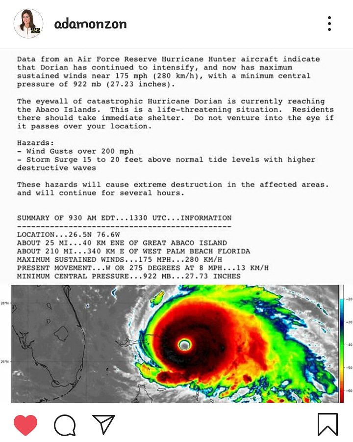 EDILKA's tweet photo. #HurricaneDorian is set it up right now over #AlbacoraIslands
I just want to wish for everyone to be safe. #220mph #8mphMovement https://t.co/la6QS4wtwG
