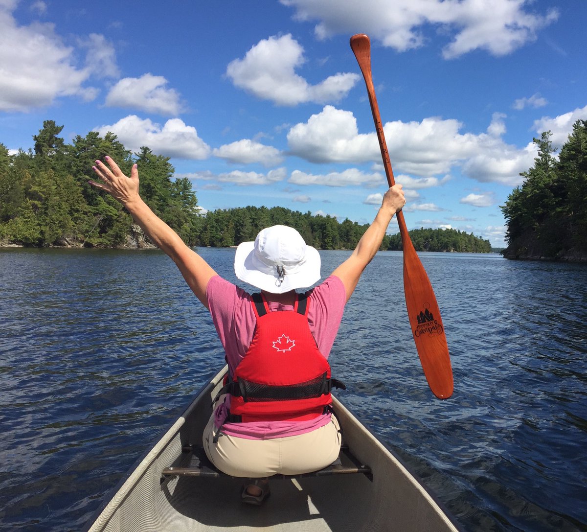 Seize your paddle and seize the day🛶😁✨ #WearIt #PaddleON #PaddleSafe #OntarioParks #AlgonquinOutfitters #CharlestonLkPP #DiscoverON #NoFlyZone