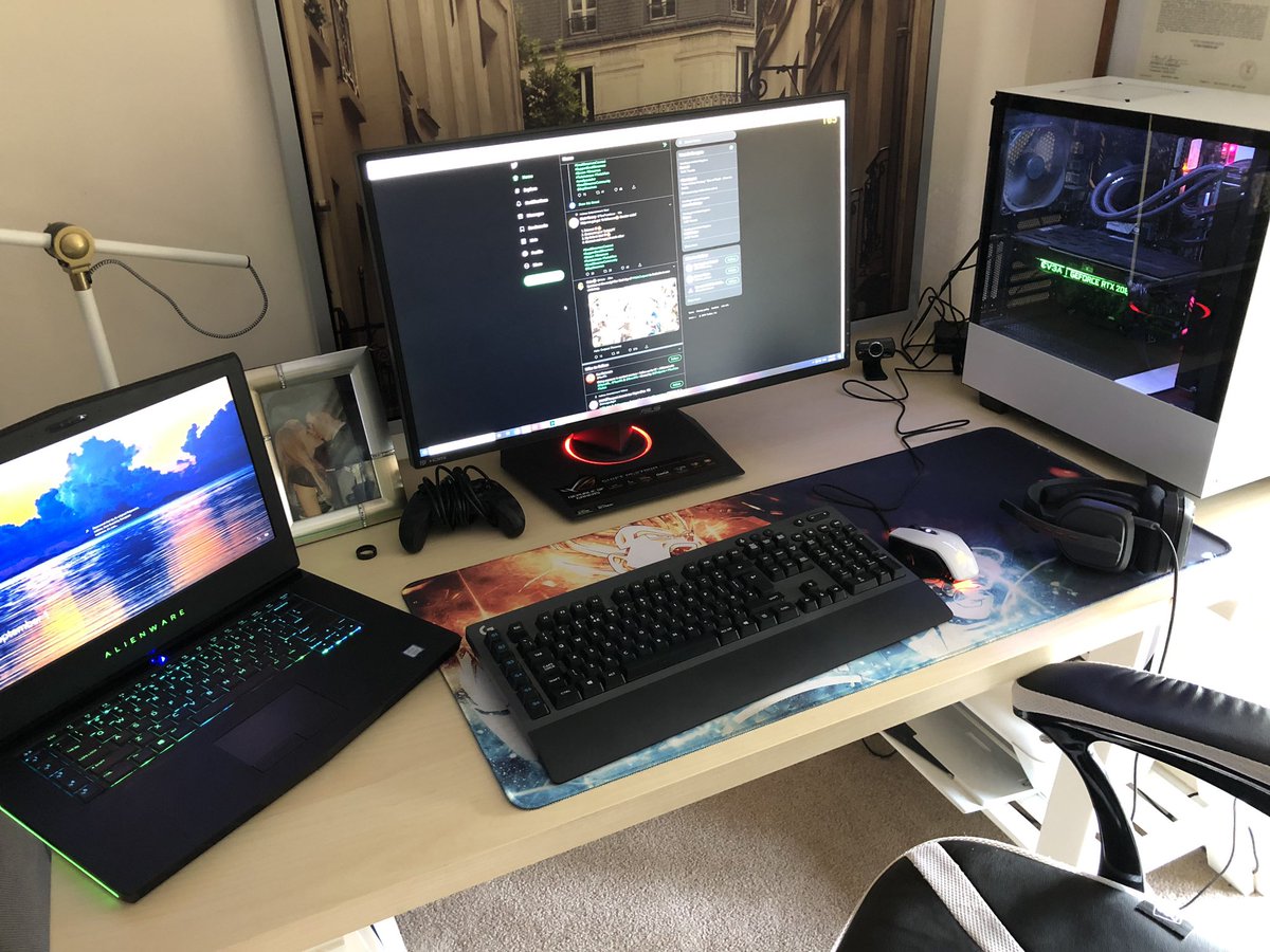 haze2255's tweet image. The current setup. #noobstreamer #ContentCreator #alienware #intel #nvidia #rtx2080 #asus #corsair #nzxt #astro #logitech