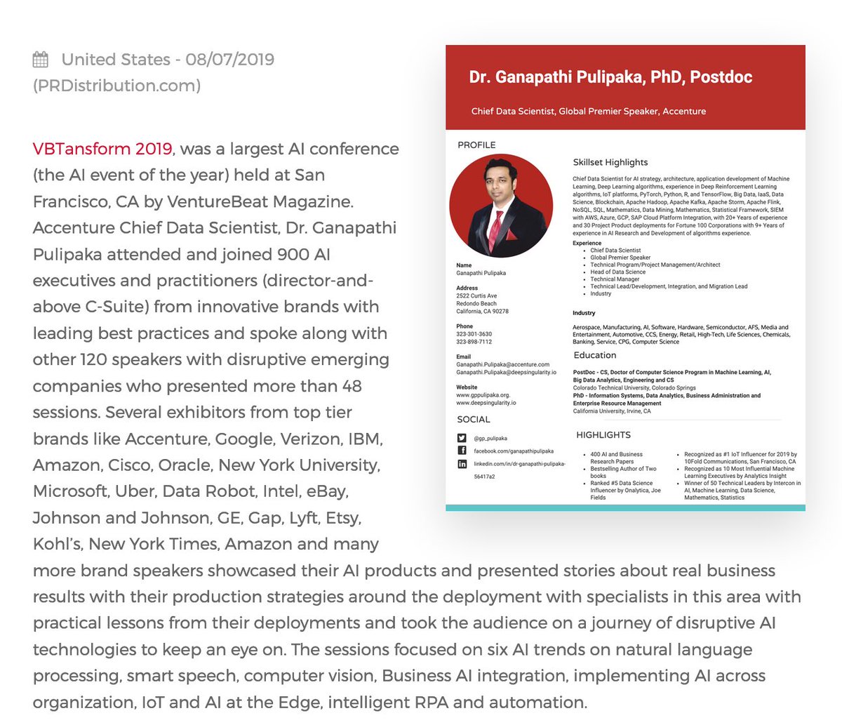 gp_pulipaka's tweet image. #Geospatial Platform w/ #ReinforcementLearning Featuring @gp_pulipaka by @USATODAY. #BigData #Analytics #DataScience #AI #MachineLearning #AI #IoT #IIoT #Python #RStats #JavaScript #ReactJS #GoLang #CloudComputing #Serverless #DataScientist #Linux 
bit.ly/2LdoDYY