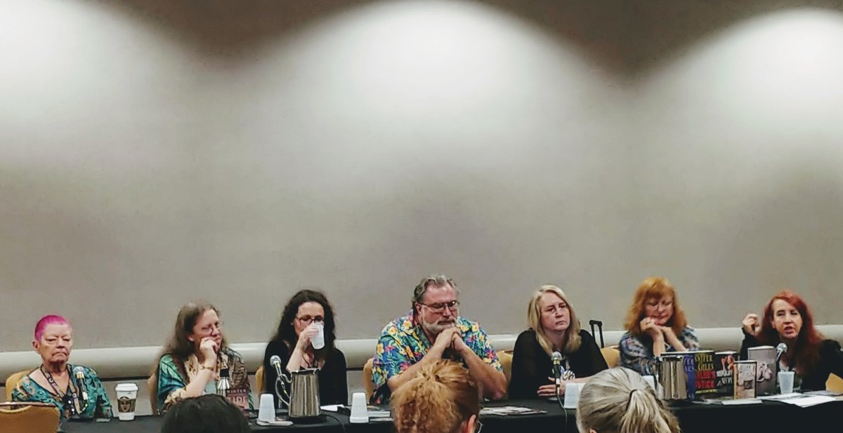 mimiashdene's tweet photo. Awesome lineup for the #DragonCon2019 #writers track panel on #writing #horror modded by Anya Martin. With Chelsea Quinn Yarbro, Jonathan Mayberry, @GailMartinPR, @EJStevensAuthor https://t.co/iQMbYSH3df