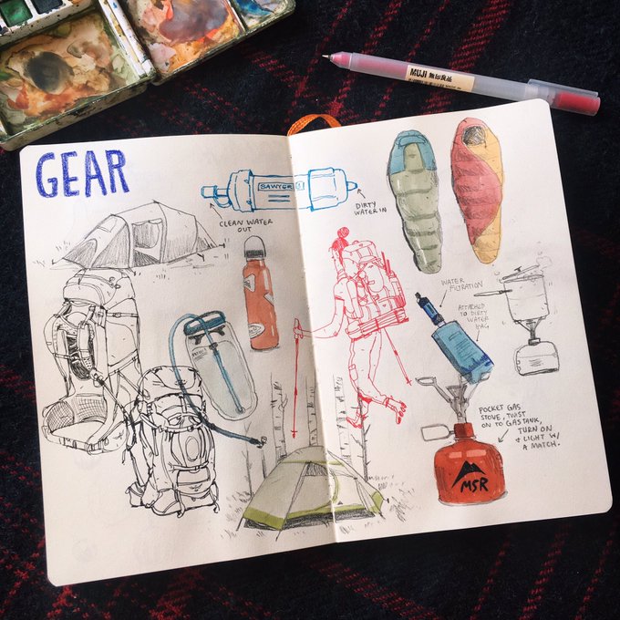 Sketchbook Meditation #mycology #backpacking 
