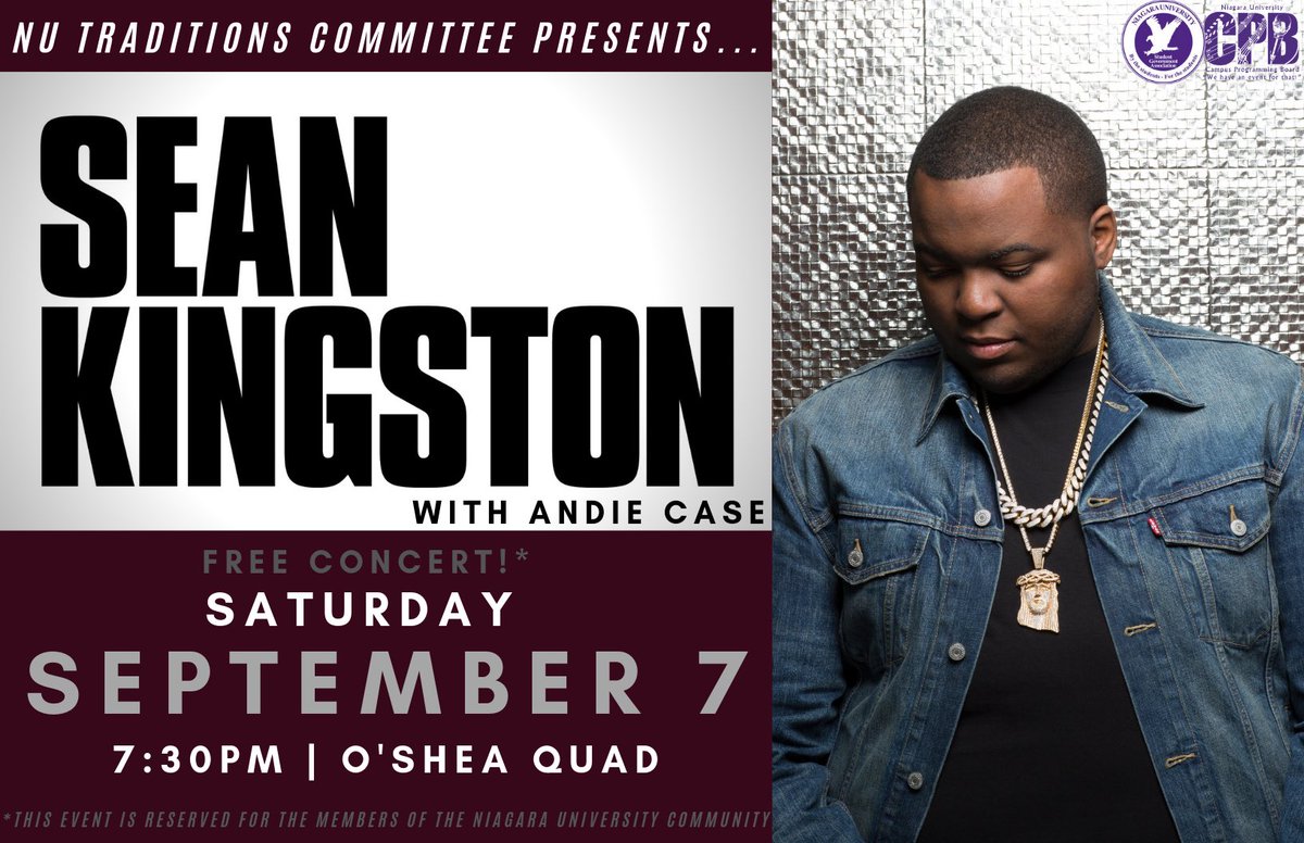 ICYMI:
LESS than ONE week away!! Drop by FirstFestival on Saturday, then come back to see SEAN KINGSTON for free! Brought to you by the NU Traditions Committee