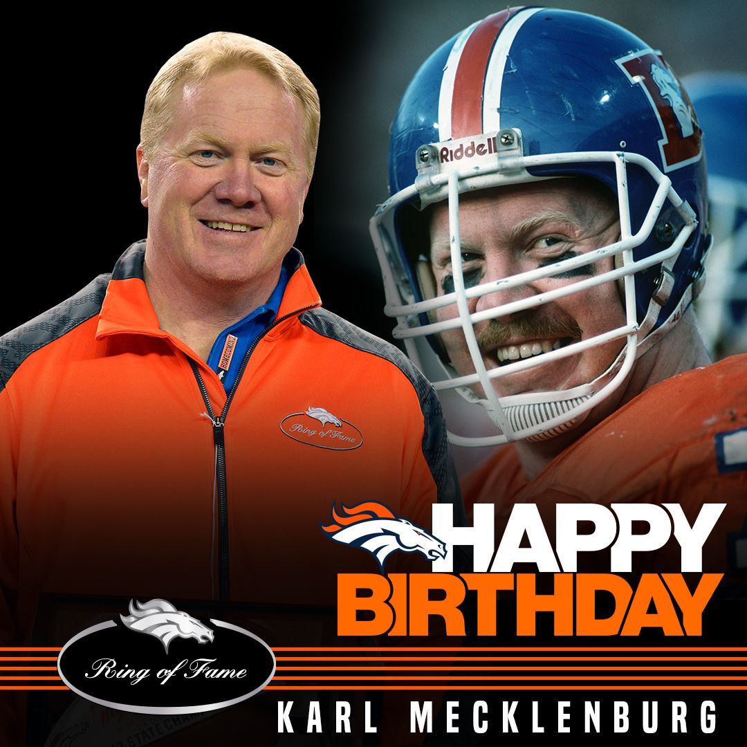 Happy birthday to LB Karl Mecklenburg!

to join us in wishing him a good one. 