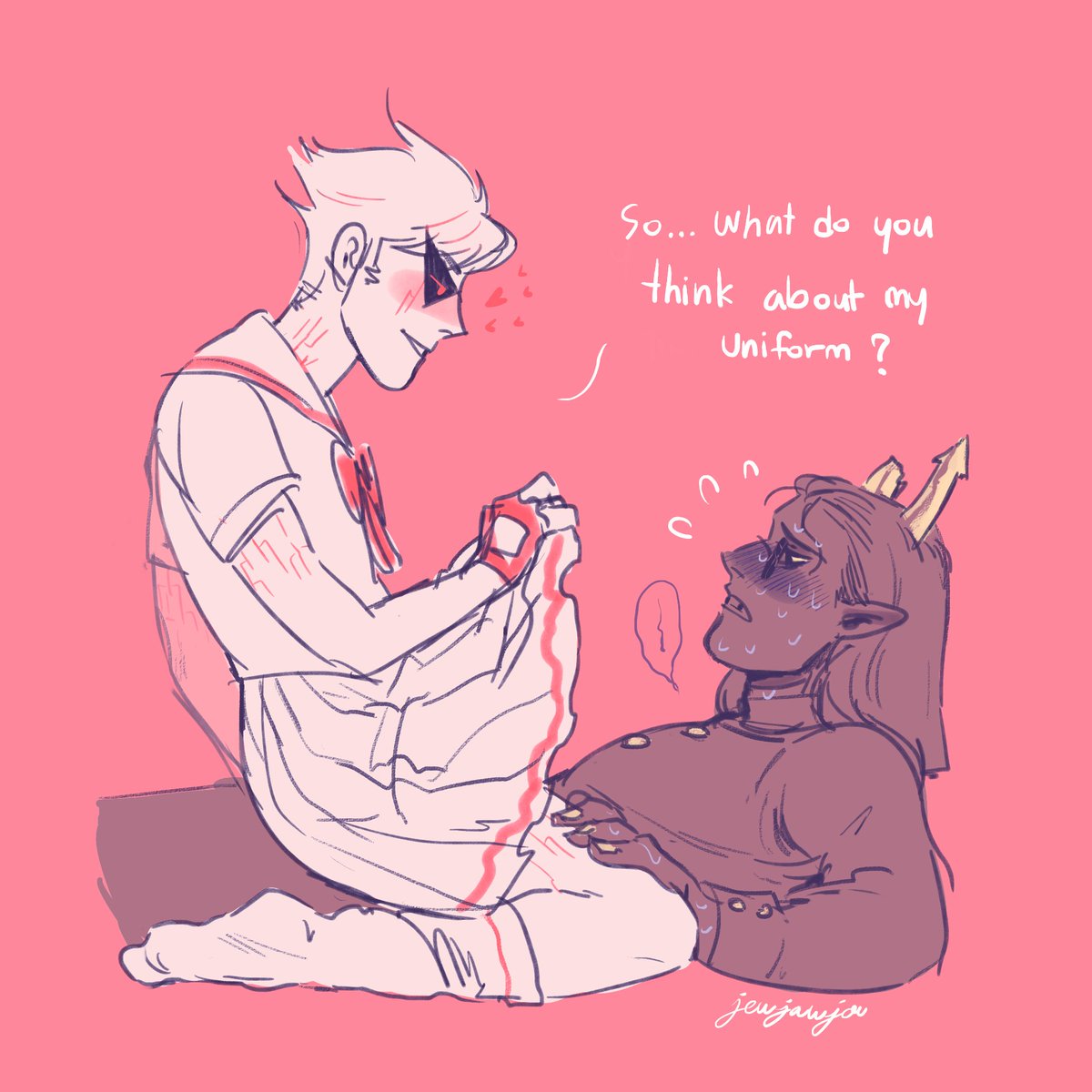 jewjawjow's tweet photo. I'm not sorry for this. ❤
#halquius #Homestuck https://t.co/v3xi7K86au