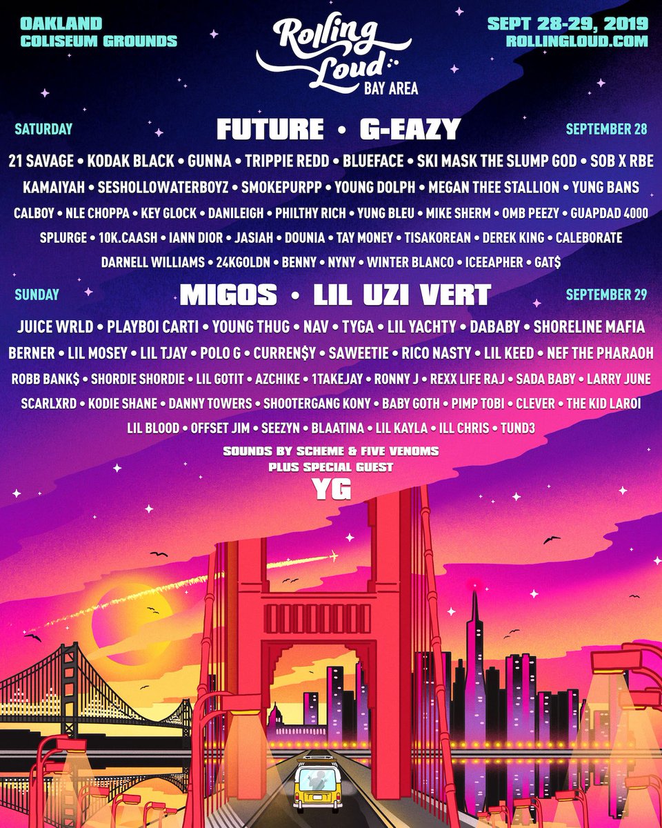RollingLoud's tweet image. LABOR DAY GIVEAWAY: retweet for a chance to win a PAIR of tickets to Rolling Loud Bay Area!

Giveaway ends tomorrow at 11:59pm PT