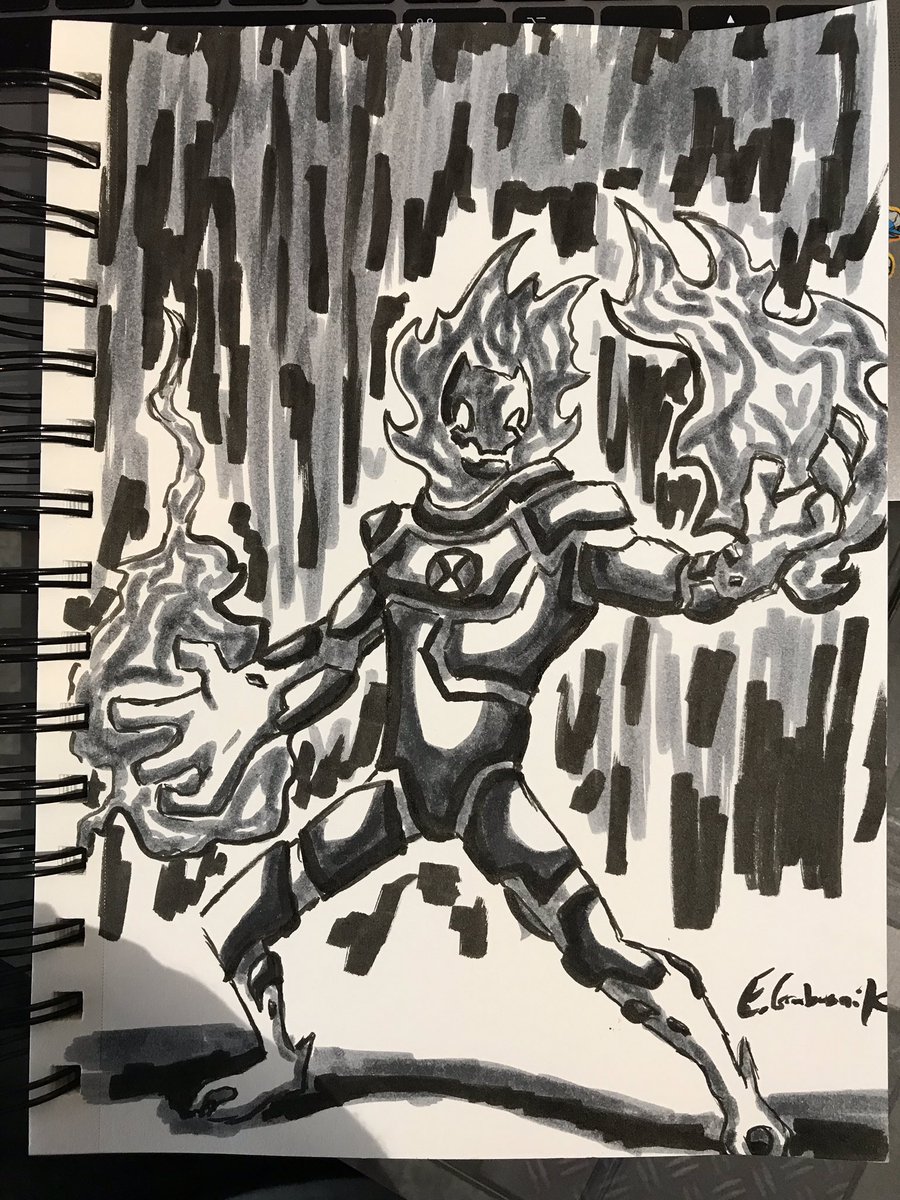 Did a drawing of Heatblast from Ben10 #ben10 #bentennyson #ben10heatblast #heatblast #cartoon #ben10aliens #firehero #superhero