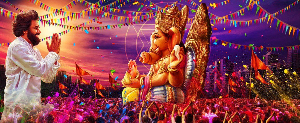 JanaSenaParty's tweet photo. Wishing JanaSena Chief @PawanKalyan  #HappyBirthdayPawanKalyan

Happy Ganesh Chaturthi
#HappyGaneshChaturthi https://t.co/2hm8m7g3aV