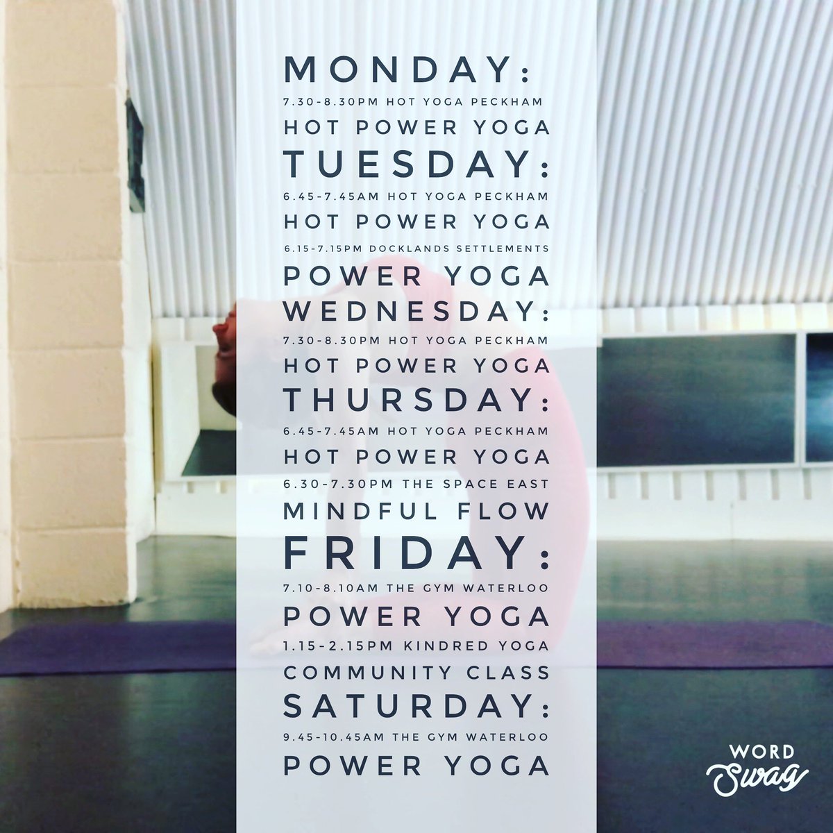 thewellbeingex's tweet image. Post holiday blues kicking in? Mourning the end of summer? Feeling lethargic after a week by the pool?
Re-energise in a #poweryoga class. Or feel centred after #mindfulflow &amp;amp; #meditation
#londonyogateacher #se16 #rotherhithe #waterloo #forestgate #yogaclasslondon #namaste