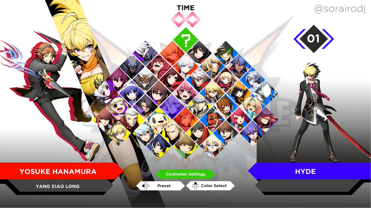 Synchrodj On Twitter I Love Blazblue Cross Tag Battle But The Character Select Design Needs Improvement I Don T Like How You Need To Scroll To See More Characters So On My Spare