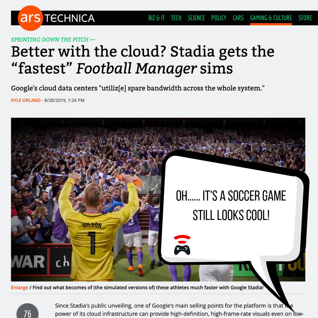 Watch our latest video,
Different Types of Gamers: 
youtu.be/Xa0EDTP9hmI

Read this article at: arstechnica.com/gaming/2019/08…

#gamers #stadia #stadiasquad #footballmanager