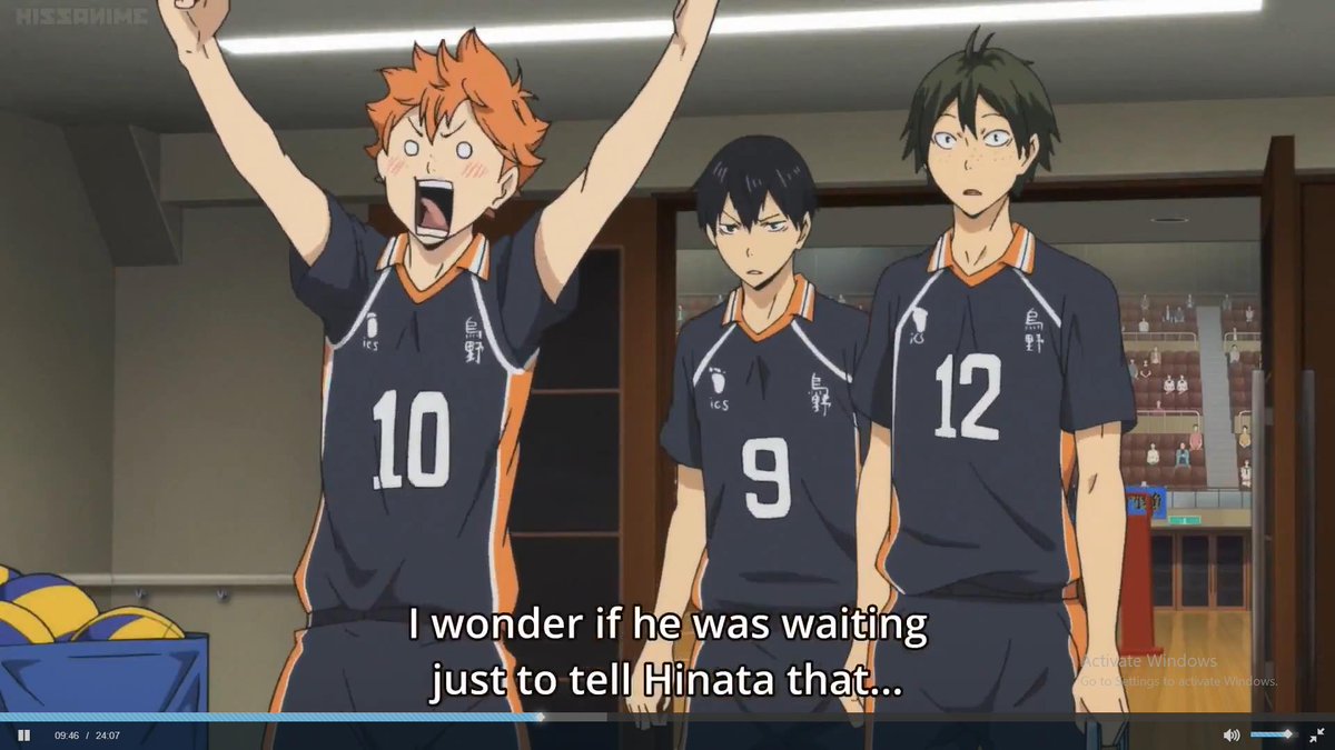 he's hinata's fan 