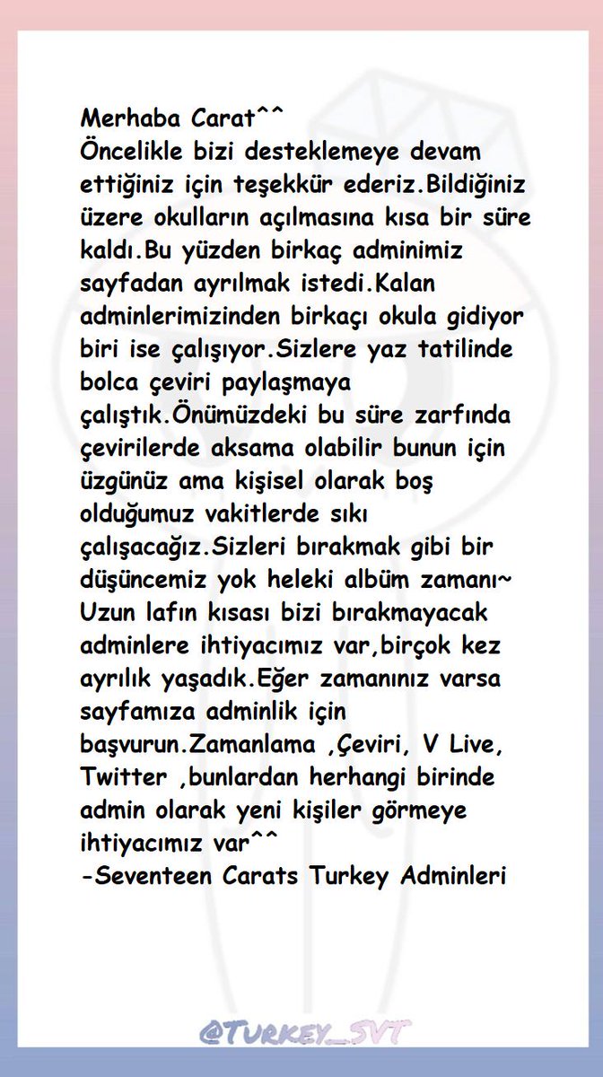 Resimde yer alan yazıyı okuyun~
Bu tweete RT atarak bizlere büyük bir yardımda bulunabilirsiniz^^
<a href="/pledis_17/">세븐틴(SEVENTEEN)</a> #SEVENTEEN