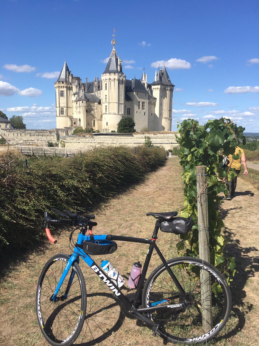 C_Pecusseau's tweet photo. Changement de paysage pour #Twini, après les bords du Léman et les Alpes, de retour sur les bords de Loire avec la découverte de la ville de Saumur. #btwin #villedesaumur #saumur #loireavelo #bordsdeloire #chateaudesaumur #valleedelaloire @Decathlon @MairiedeSaumur https://t.co/n4OuZsnE0f