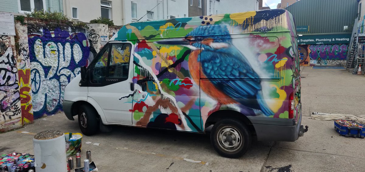 SinnaOne's tweet image. Van painted over the weekend with Mick Mowgli and Luna