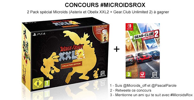 pascalparole's tweet image. 🎁 C'est le #CONCOURS de la rentrée

2 Packs spécial Microïds à gagner

1️⃣ Suis @Microids_off &amp;amp; @PascalParole
2️⃣ #RT ce tweet
3️⃣ Mentionne un(e) ami(e) avec #MicroidsRox

Triple ta chance en jouant ici 🍀
roxarmy.com/concours-2-pac…

🗓Tirage le 13 septembre 2019