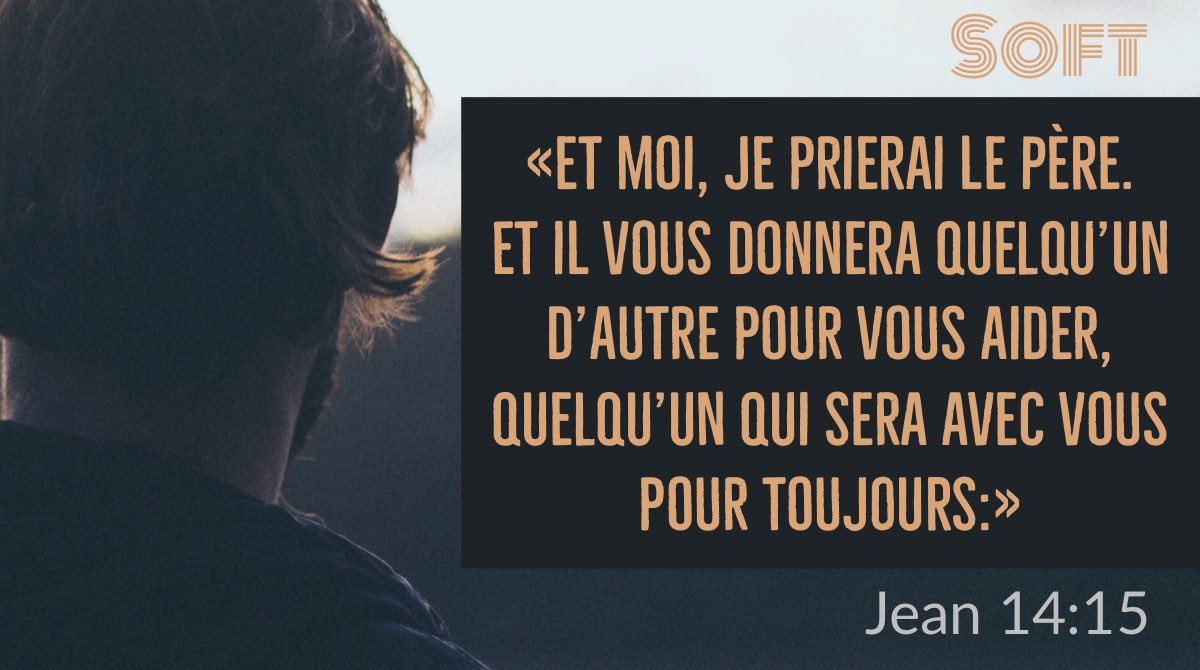 soft_tv's tweet photo. Il y’a une personne qui est à tes côtés pour t’aider à devenir la personne que Dieu attend de toi que tu sois et cette personne c’est le Saint Esprit. Laisse le t’aider. 
Be blessed 😉😊
#leSaintEspritMonAide 
#Jesus https://t.co/9l0wKoAZyc