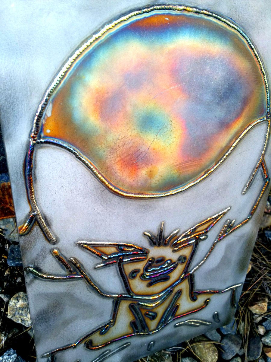 ドラゴンボールのフリーザをTIG溶接で描いてみた。 #ステンレス #tig