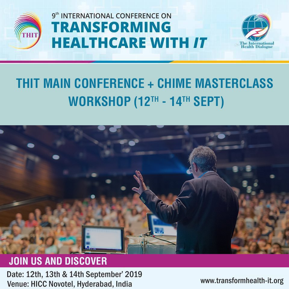 THIT2019's tweet photo. Dear participants, We request you to be in the conference hall by 08:50 hrs. Join us and discover more on Healthcare Technology. #TechnologyInnovations #HealthCare #ITtechnology #THITConference2019 @CIOCHIME @CHIMECEO https://t.co/WMskO4zL6t