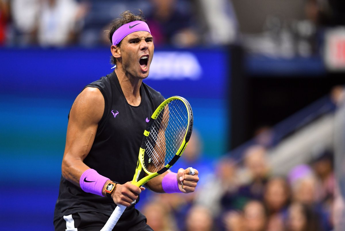 BleacherReport's tweet photo. Rafael Nadal beats Daniil Medvedev in five sets to win 19th career Grand Slam singles title at the #USOpen 🏆 https://t.co/GeVqHG6eAp