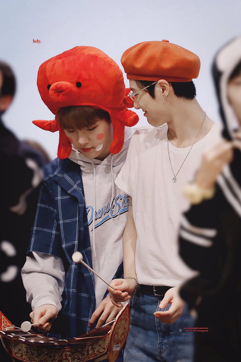 DO_H_Y_O_N_2004's tweet image. Maybe bcoz Seungyoun is an only child. Maybe bcoz SY can see his young self on Dohyon. Maybe bcoz they are both rappers &amp;amp; composers. Maybe bcoz they both lived in foreign lands. Whatever the equation is, it is really working. Seungyoun and Dohyon are and will be inseparable. 🦊🐹