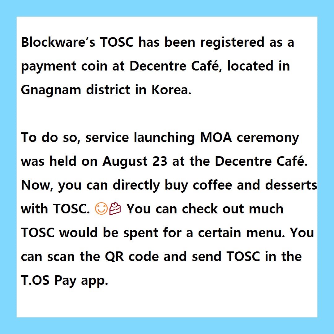 AP_First_'s tweet image. #tos #tosc #tosp #toscoin #tosblock #hybrid #blockchain #payment #platform #system #altcoin #dessert #cafe #bitcoincafe #blockchaincafe #decentre