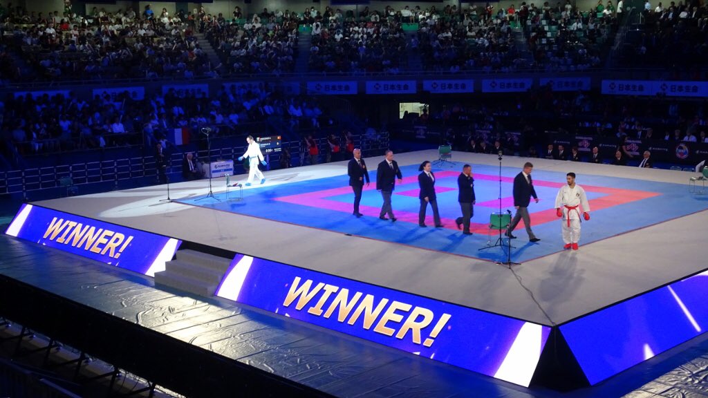yuki_city's tweet photo. 【ダルハン選手が空手1プレミアリーグで優勝!(スポーツ振興課)】
9月8日の決勝戦で、ダルハン選手が6-0と圧倒的強さで勝利、優勝しました。
イゴリ選手は3位決定戦で敗れました。
今後も #東京オリンピック を目指し戦う選手たちを応援しましょう! #カザフスタン #空手 #Tokyo2020 #karate1tokyo https://t.co/6fgBHu8uJL