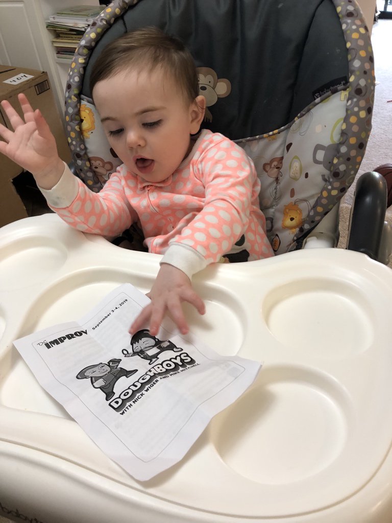 wattsonian's tweet photo. @nickwiger @BDayBoysMitch sorry so belated, but wanted you to know how much our baby enjoyed hearing what an excellent time we had at your DC show. You best! Xo! https://t.co/5D1nKubWwT