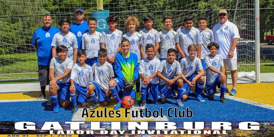 AzulesF's tweet image. New picture from our new team azules white in their first tournament in gatlinbur Tennessee and other picture azules blue premier we have great tournament we learned a lot because we played against amazing teams from South Carolina Georgia and Kentucky (Azules blue )