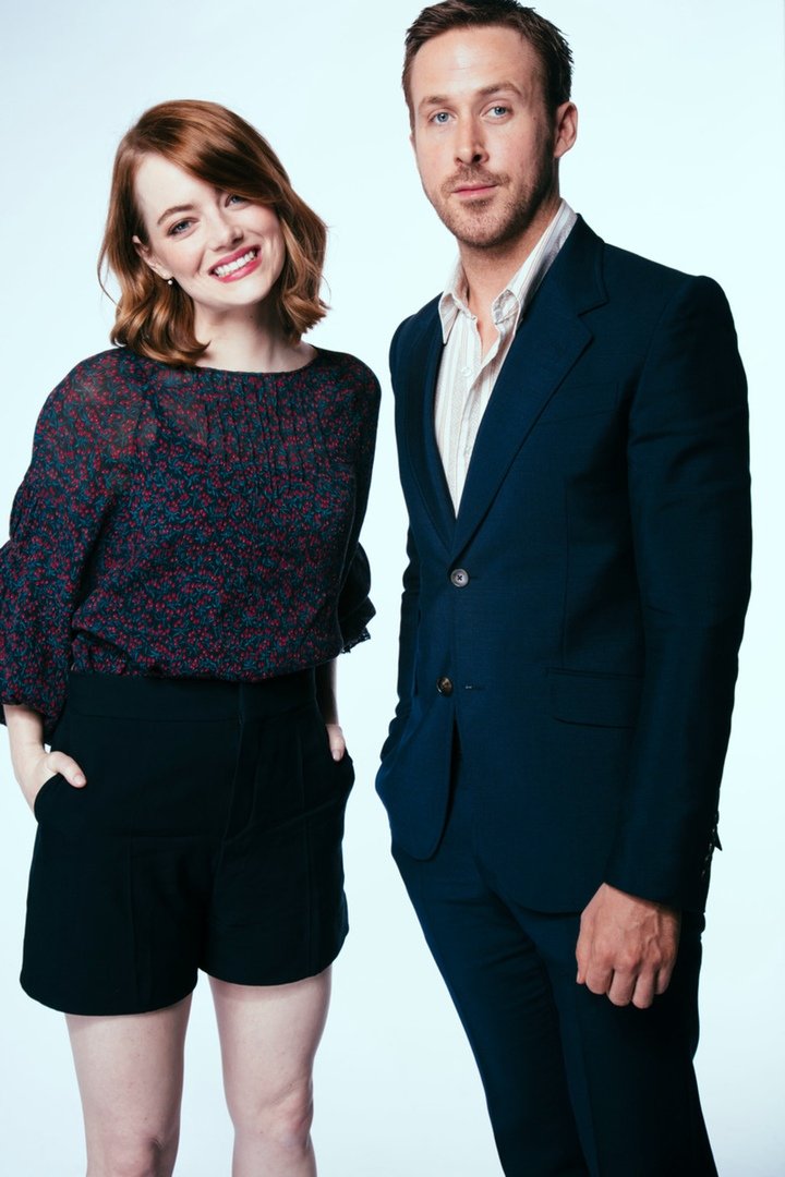 dailyemmastone's tweet photo. Emma Stone and Ryan Gosling at the Toronto Film Festival (2016) https://t.co/cHLiJQojY0