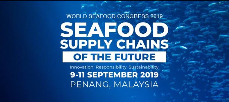 dofmalaysia's tweet photo. Happening now the World Seafood Congress 2019, Seafood Supply Chain of the Future - Innovation, Responsibility, Sustainability ~ 9 - 11 Sept 2019, Penang. 

This event is organised by the IAFI together with supporting organising team of Penang Institute, USM &amp; DOF

#mydof https://t.co/luOmrFArtd