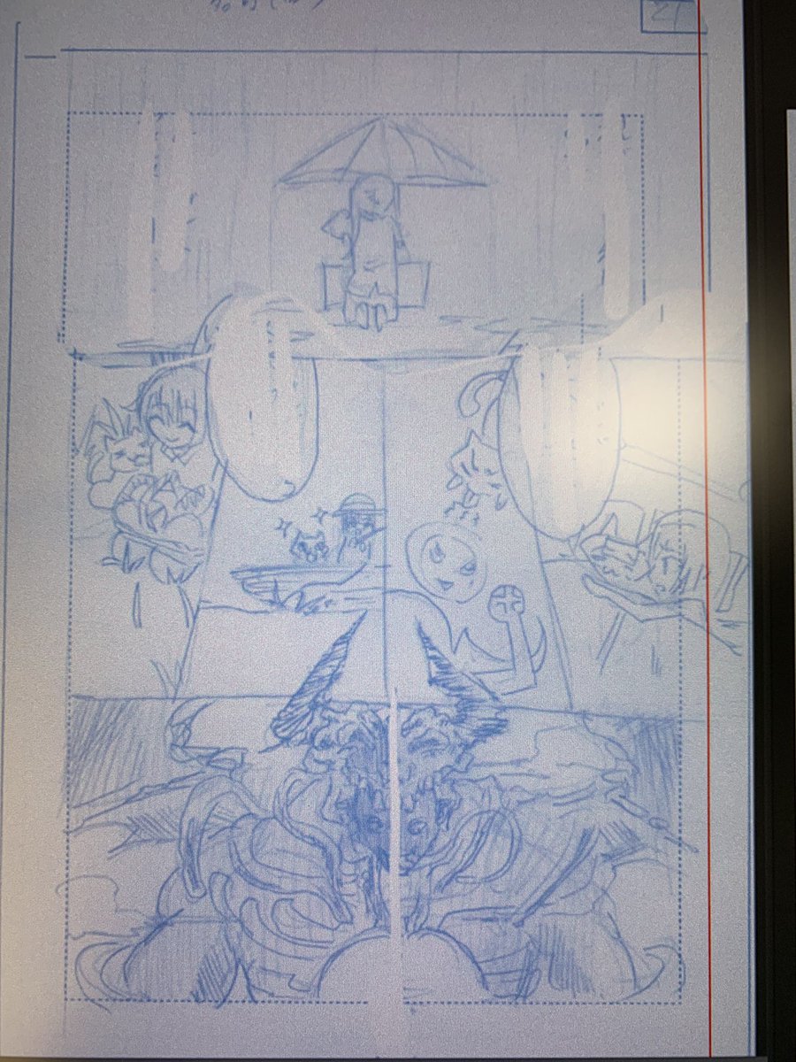 #漫画家志望さんと繋がりたい
#漫画家志望さんと仲良くなりたい
今回は工程を見せようかなーって思ったんだけど、(一枚目ネーム、二枚目下書き、三枚目完成)
下書きほぼしてないということに気づいた?