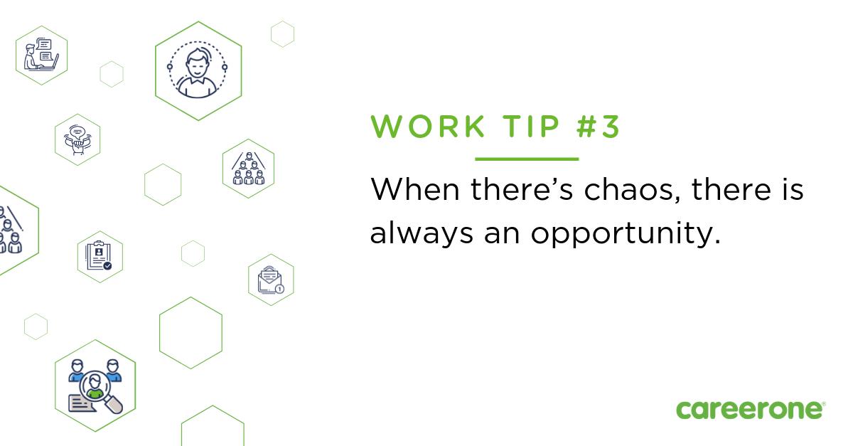 CareerOne's tweet image. #WorkTip
3️⃣ Most major career accelerations happen when someone steps into a mess and makes a difference. Don&apos;t regret it happened, just learn from it.