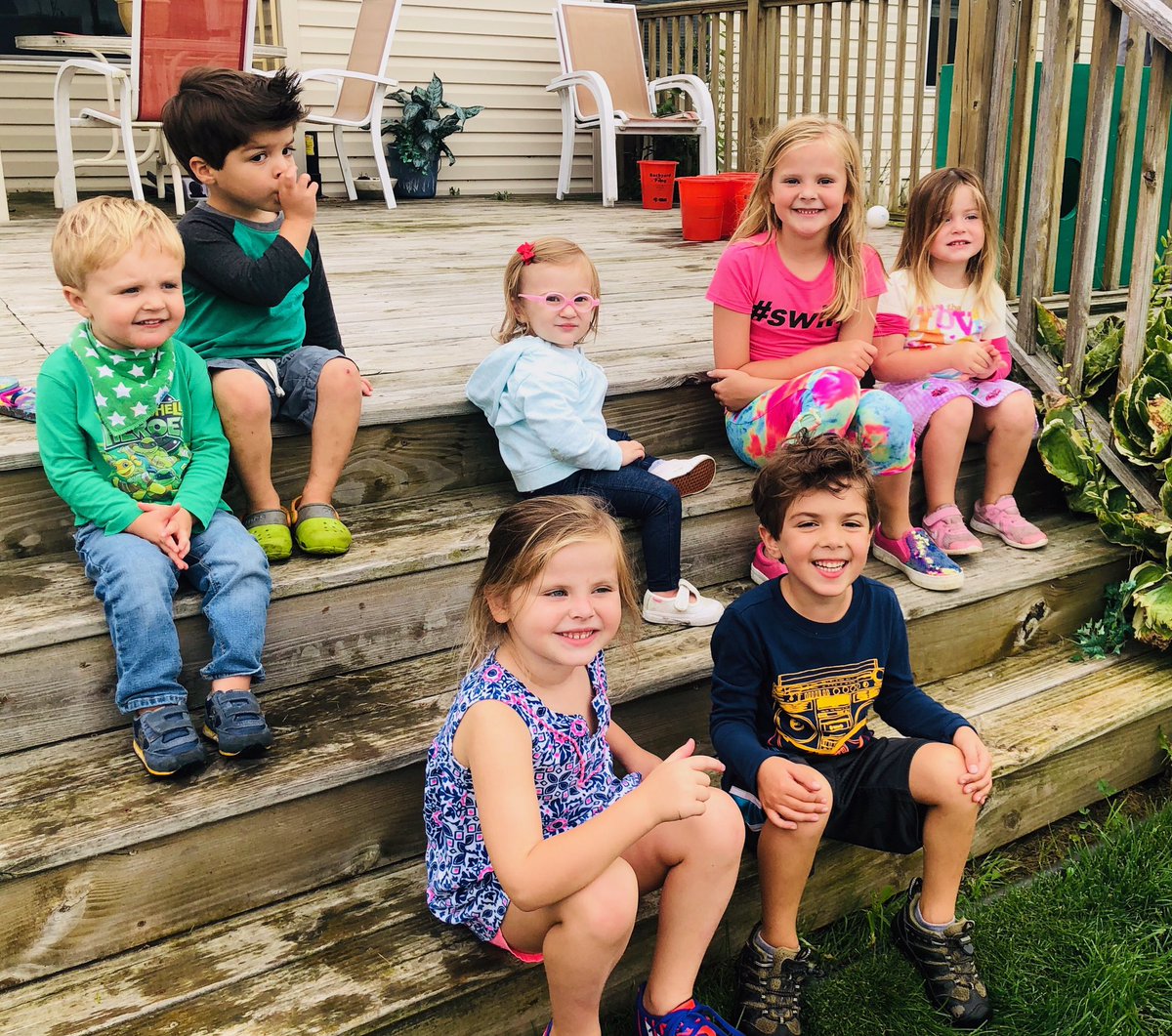 WhitStrickler's tweet photo. College friends get together and their littles have just as much fun https://t.co/98M2IgIUBM