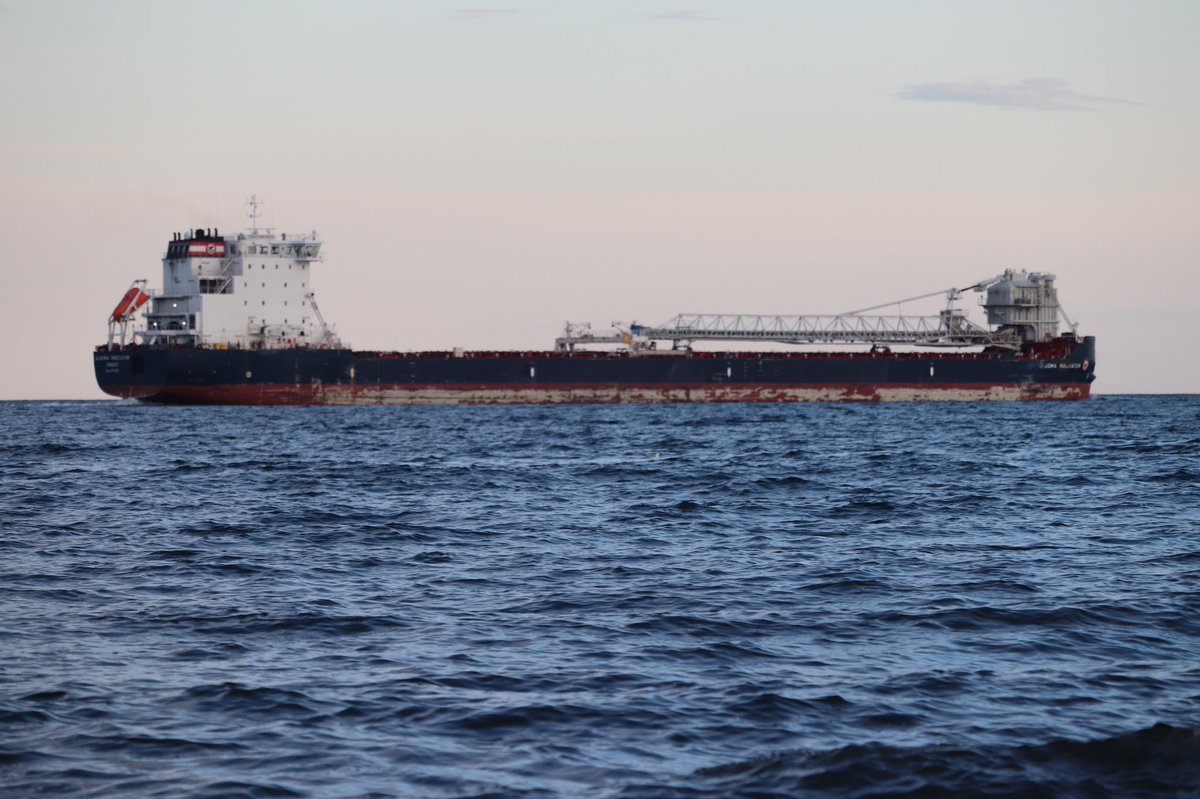 WallwinS's tweet photo. Good night, Algoma Innovator! Safe travels! The Algoma Innovator departing Port of Thessalon this wonderful last evening of summer! #Thessalon #LighthousePoint  #650ft #Boatnerd #FrontyardViews #LakeHuron @AlgomaCentral https://t.co/usjSElEVZQ
