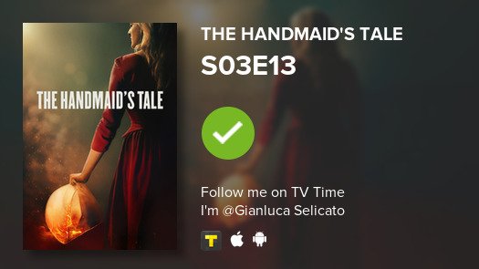 I've just watched episode S03E13 of The Handmaid's T...! #tvtime tvtime.com/r/19T1Z