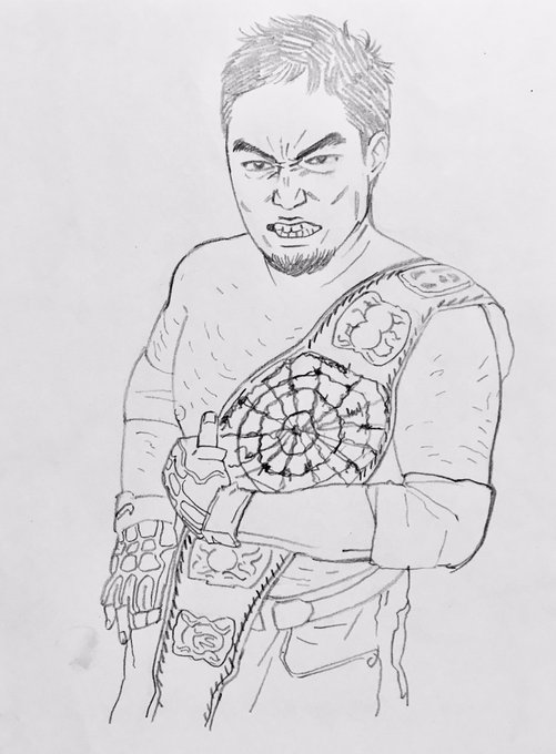 伊藤竜二選手 
覚え描き 